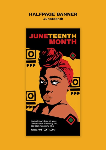 PSD gratuit conception du modèle juneteenth