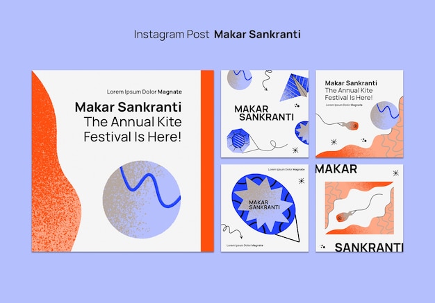 PSD gratuit conception du modèle de makar sankranti