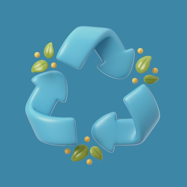 PSD gratuit conception de l'icône de recyclage