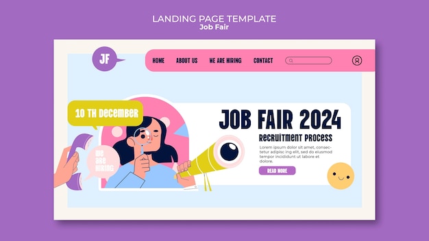 PSD gratuit conception d'un modèle de foire à l'emploi