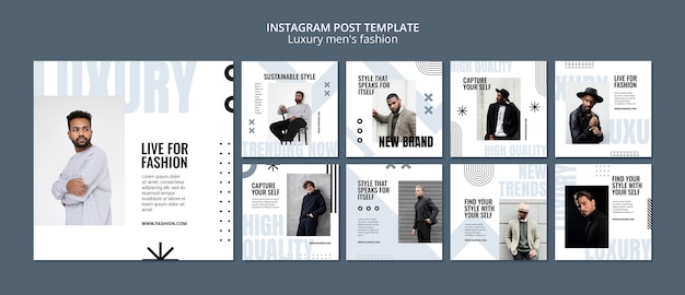 PSD gratuit conception de modèle de mode pour hommes de luxe