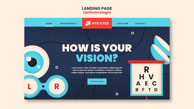 PSD gratuit conception de modèle d'optométriste