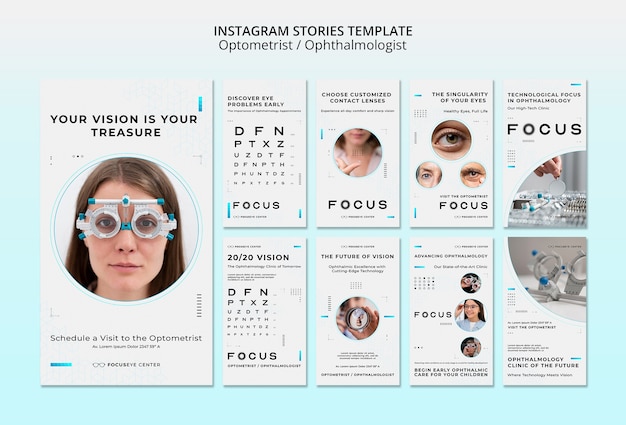 PSD gratuit conception de modèle d'optométriste