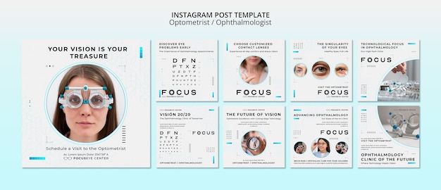 PSD gratuit conception de modèle d'optométriste