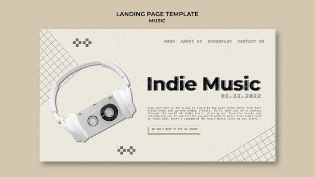PSD gratuit conception de modèles de musique indépendante