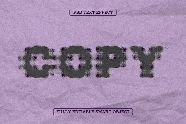 PSD gratuit copier l'effet de texte 3d de style demi-ton