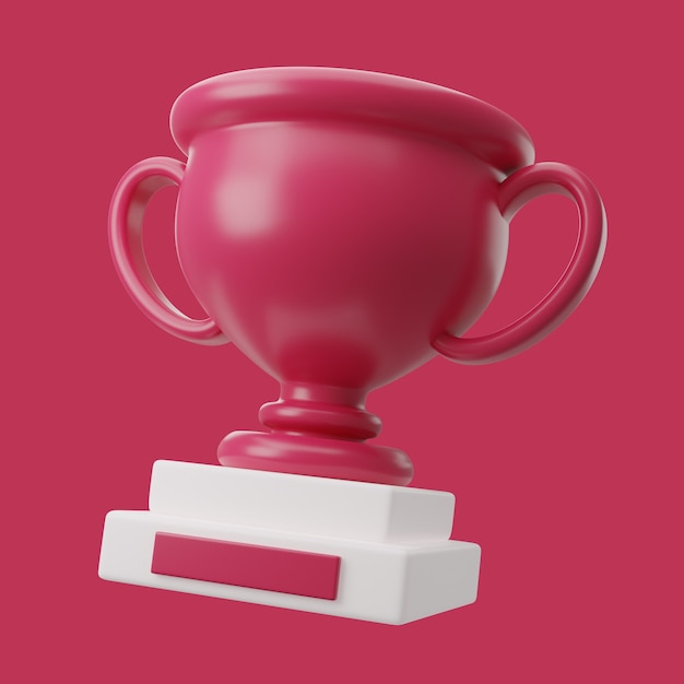 PSD gratuit couleur du trophée de l'année 2023 illustration 3d