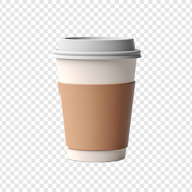 PSD gratuit coupe de café en papier 3d isolée sur fond transparent