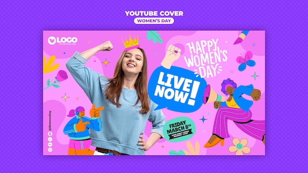 Couverture de la célébration de la fête des femmes sur YouTube