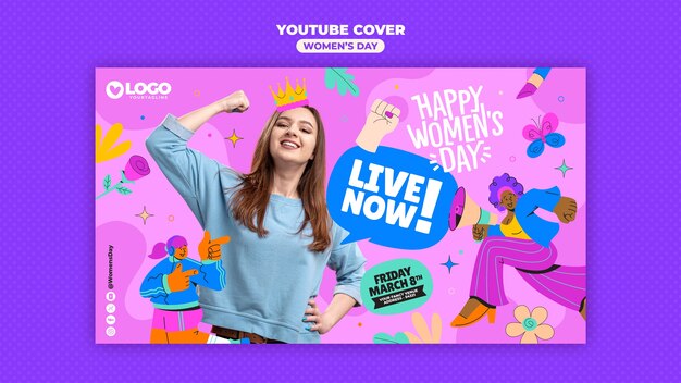 Couverture de la célébration de la fête des femmes sur YouTube