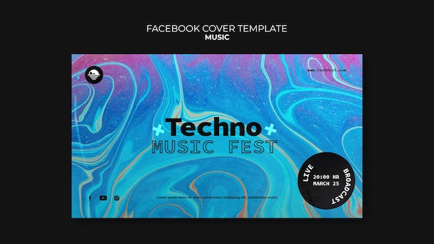 Couverture facebook du festival de musique techno