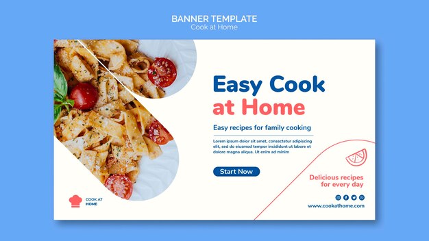 Cuire à la maison modèle de bannière de concept