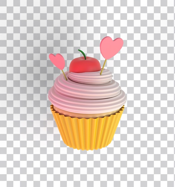 PSD gratuit cup cake vue de dessus