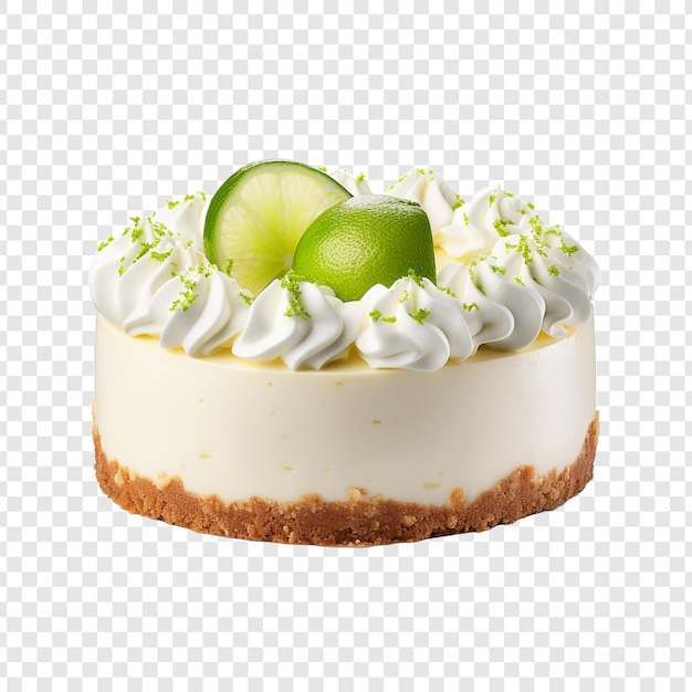 PSD gratuit délicieux gâteau à la crème au citron clé isolé sur un fond transparent