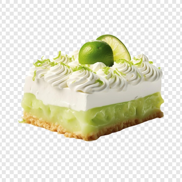 PSD gratuit délicieux gâteau à la crème au citron clé isolé sur un fond transparent