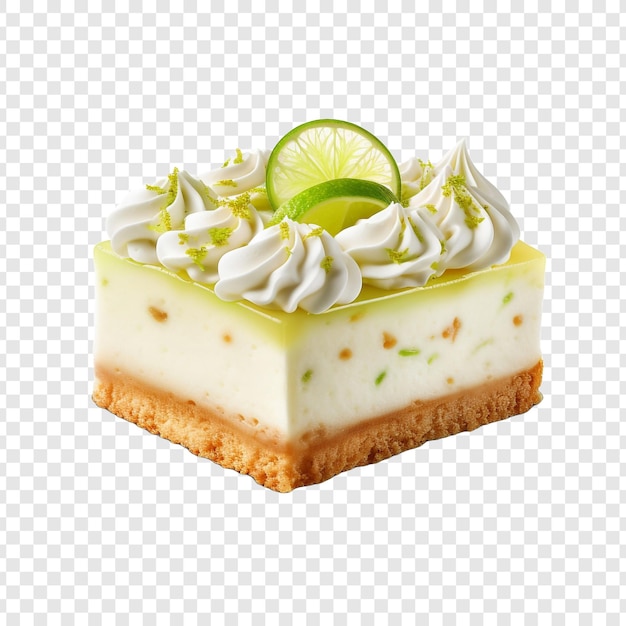 PSD gratuit délicieux gâteau à la crème au citron clé isolé sur un fond transparent