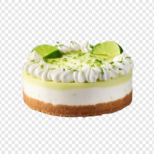 PSD gratuit délicieux gâteau à la crème au citron clé isolé sur un fond transparent