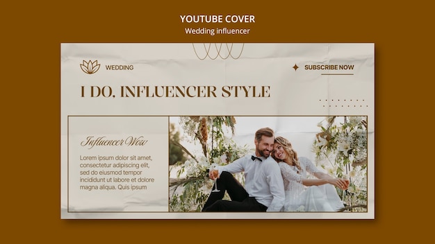 PSD gratuit design de modèle d'influenceur de mariage