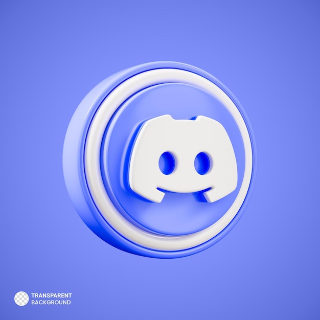 PSD gratuit discord logo 3d icône de médias sociaux isolé