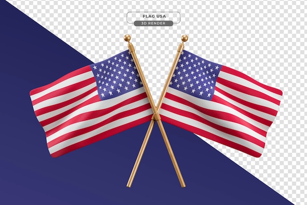 PSD gratuit drapeau des états-unis dans un rendu 3d réaliste