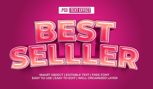 PSD gratuit effet de style de texte best-seller