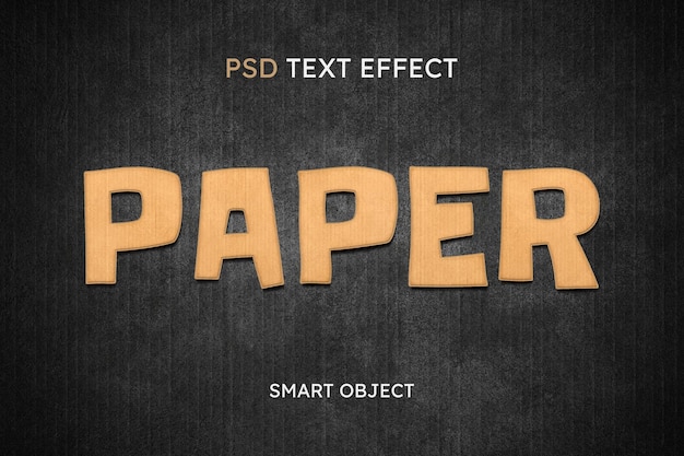 Effet de style de texte papier