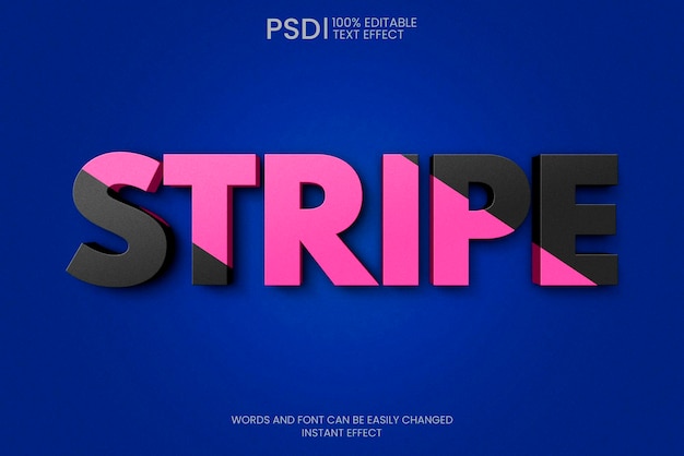 PSD gratuit effet de texte 3d en double couleur modifiable