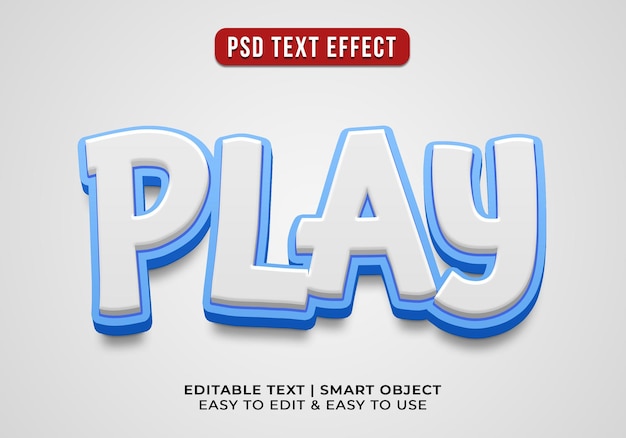 PSD gratuit effet de texte 3d modifiable