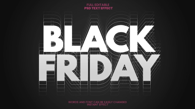 Effet de texte du Black Friday