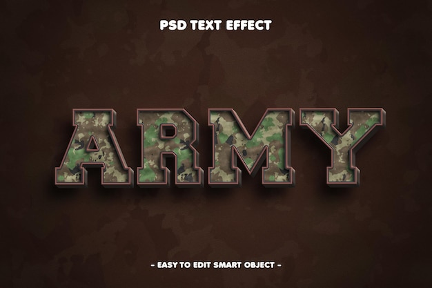 Effet de texte modifiable par la force militaire