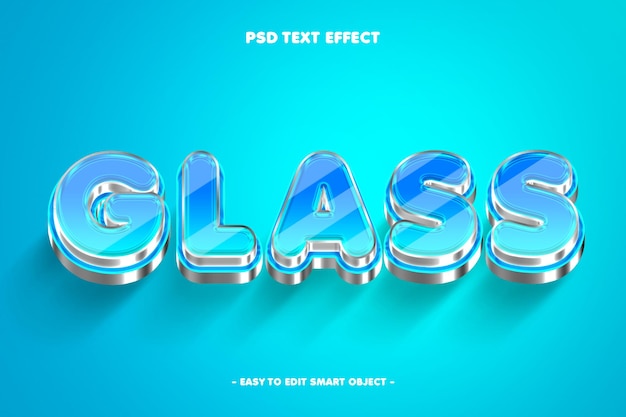 Effet de texte modifiable en verre