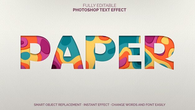 Effet de texte papier découpé