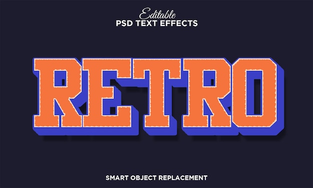 PSD gratuit effet de texte rétro vintage pour le titre de la bande dessinée