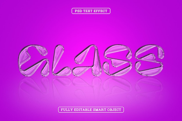 PSD gratuit effet de texte en style verre