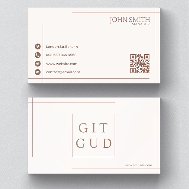 PSD gratuit elegant minimal business card