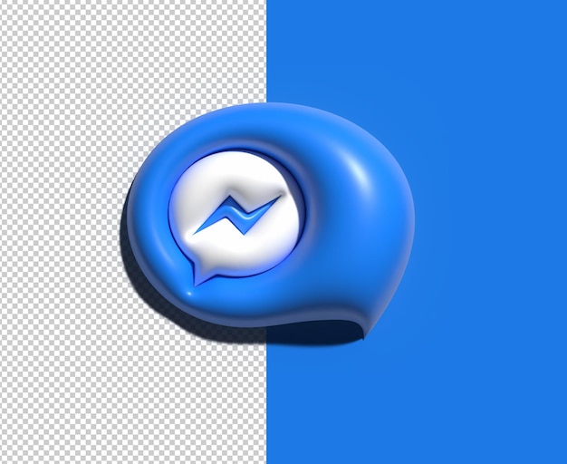 PSD gratuit facebook messenger logo médias sociaux fichier psd transparent