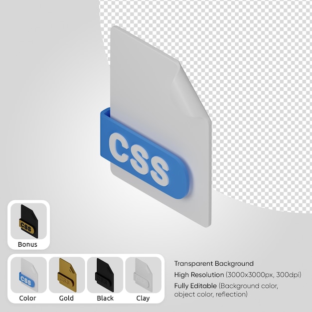 PSD gratuit fichier 3d css