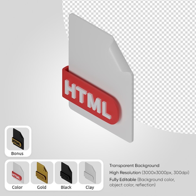 PSD gratuit fichier html 3d