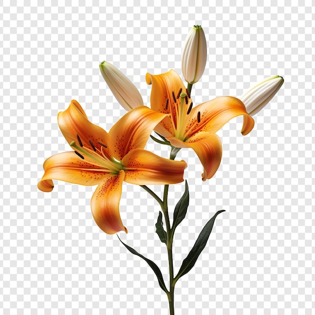 PSD gratuit fleur de lilium isolée sur un fond transparent