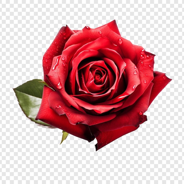 Fleur de rose png isolée sur un fond transparent