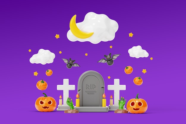 PSD gratuit fond de nature morte d'halloween