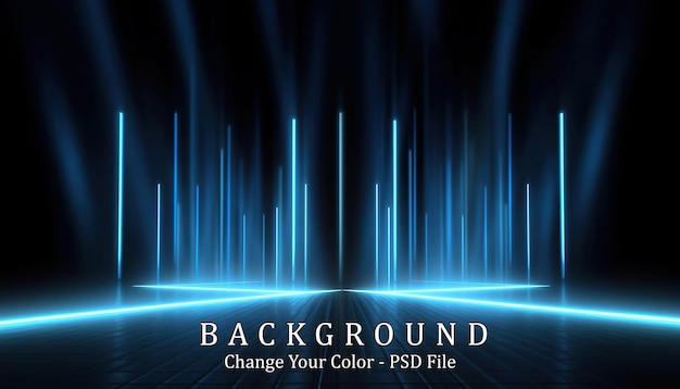 PSD gratuit fond sombre avec des lignes et des projecteurs generative ai