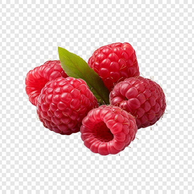 PSD gratuit framboises isolées sur fond transparent