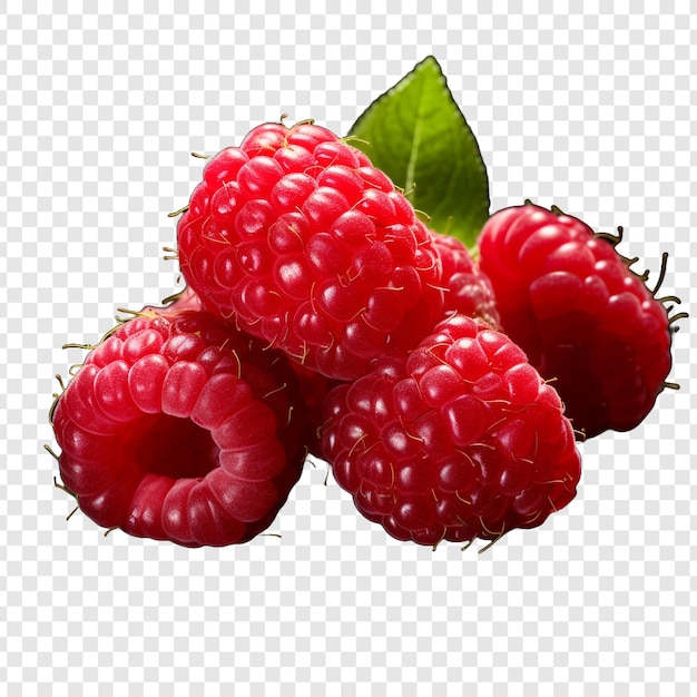 PSD gratuit framboises isolées sur fond transparent