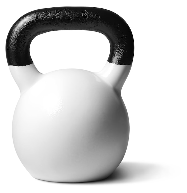 PSD gratuit en gros plan sur le kettlebell blanc