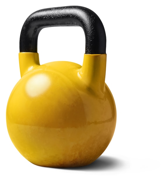 PSD gratuit en gros plan sur le kettlebell jaune