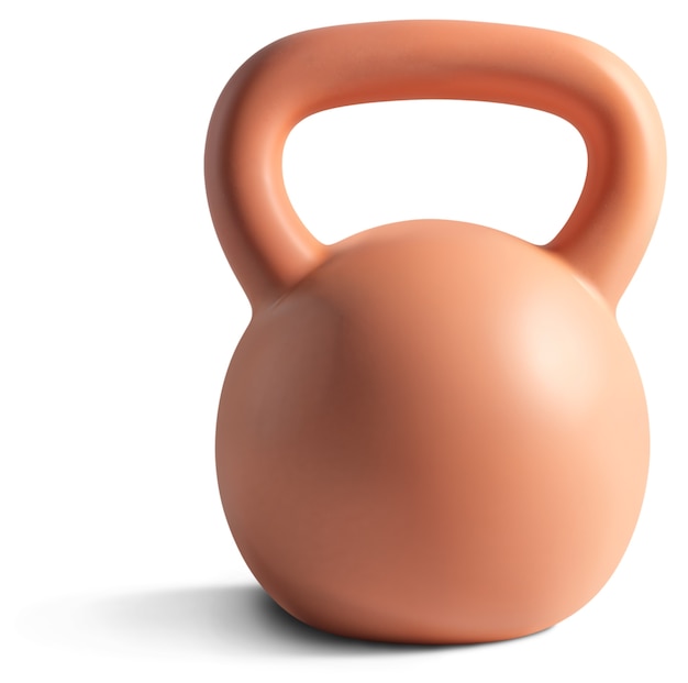 PSD gratuit un gros plan sur le kettlebell orange