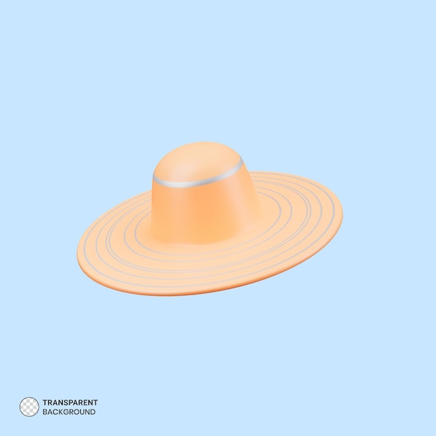 PSD gratuit icône de chapeau isolé illustration de rendu 3d