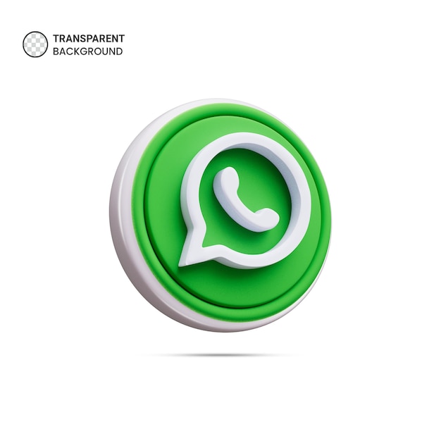 PSD gratuit l'icône du logo whatsapp isolée illustration de rendu 3d