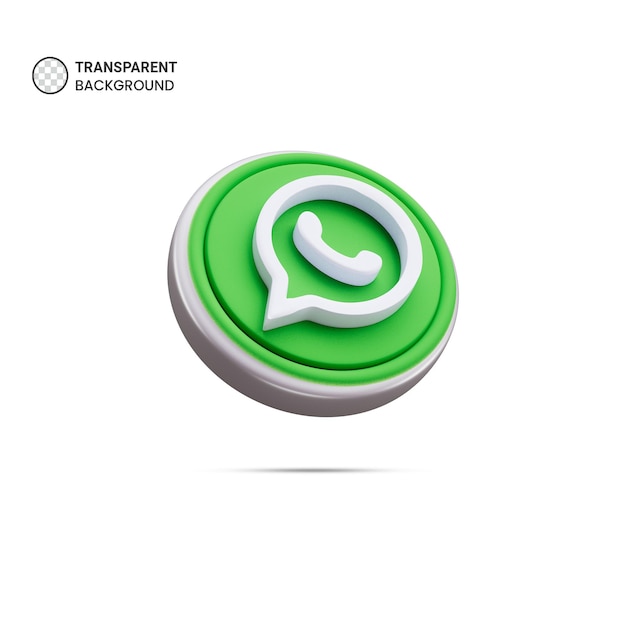 PSD gratuit l'icône du logo whatsapp isolée illustration de rendu 3d